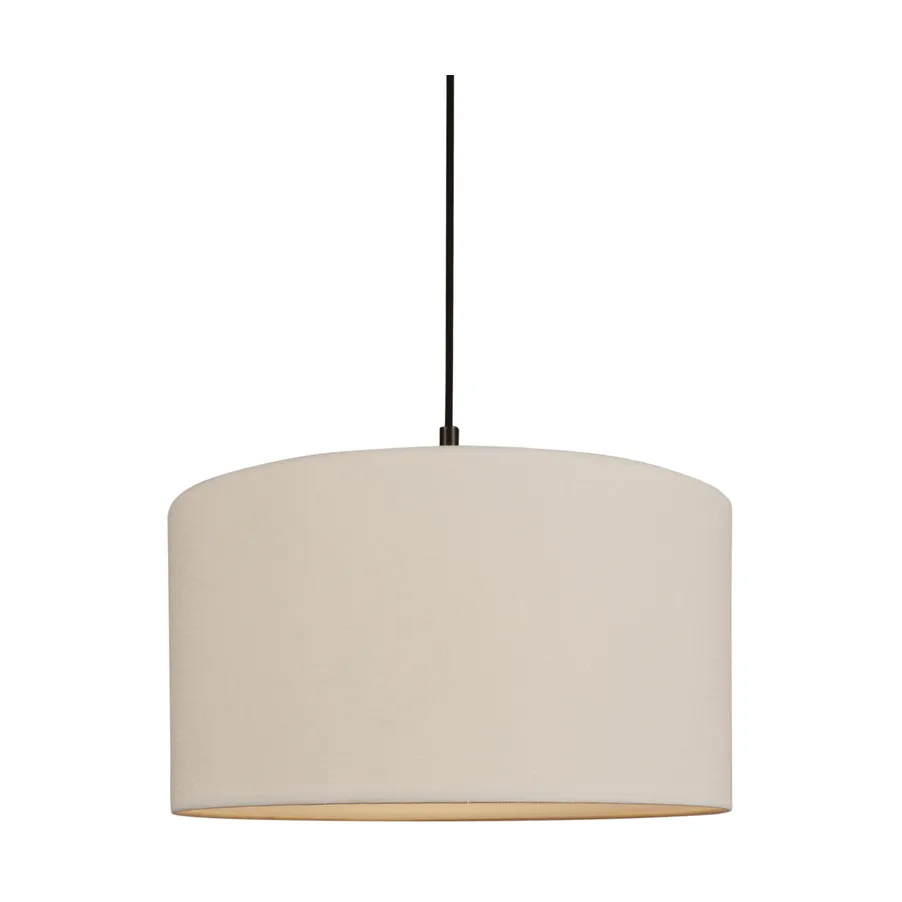 Lampada a sospensione Soft Ø 40 cm, Lino bianco-bronzo metallizzato, Ø44 cm Belid