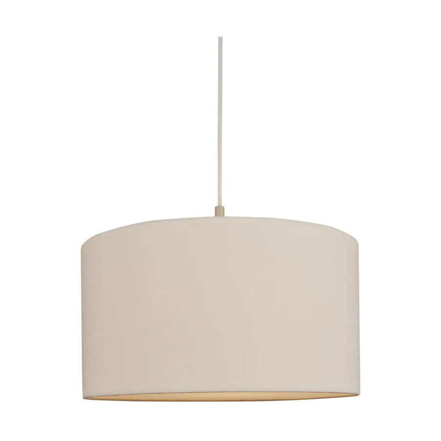 Lampada a sospensione Soft Ø 40 cm, Lino bianco-sabbia, Ø44 cm Belid