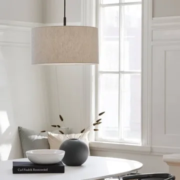 Lampada a sospensione Soft Ø 40 cm - Lino naturale-bronzo metallizzato, Ø44 cm - Belid