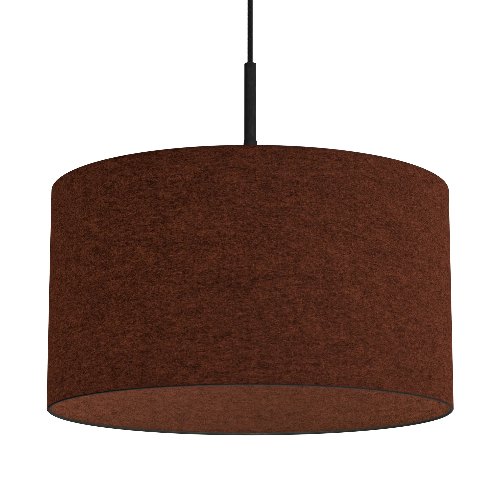 Lampada a sospensione Soft Ø 40 cm, Rosso ruggine lana Belid