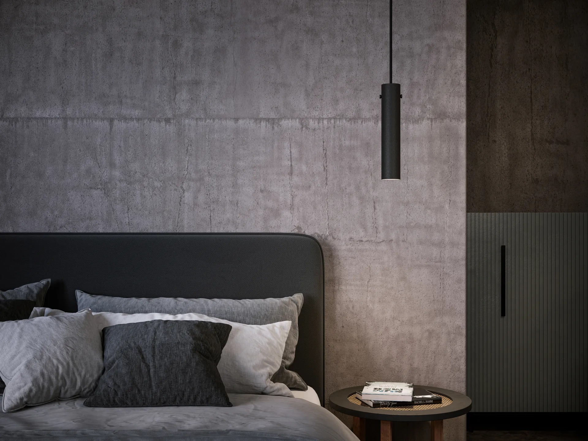 Lampada a sospensione Tyson Ø 6 cm, Struttura nera Belid