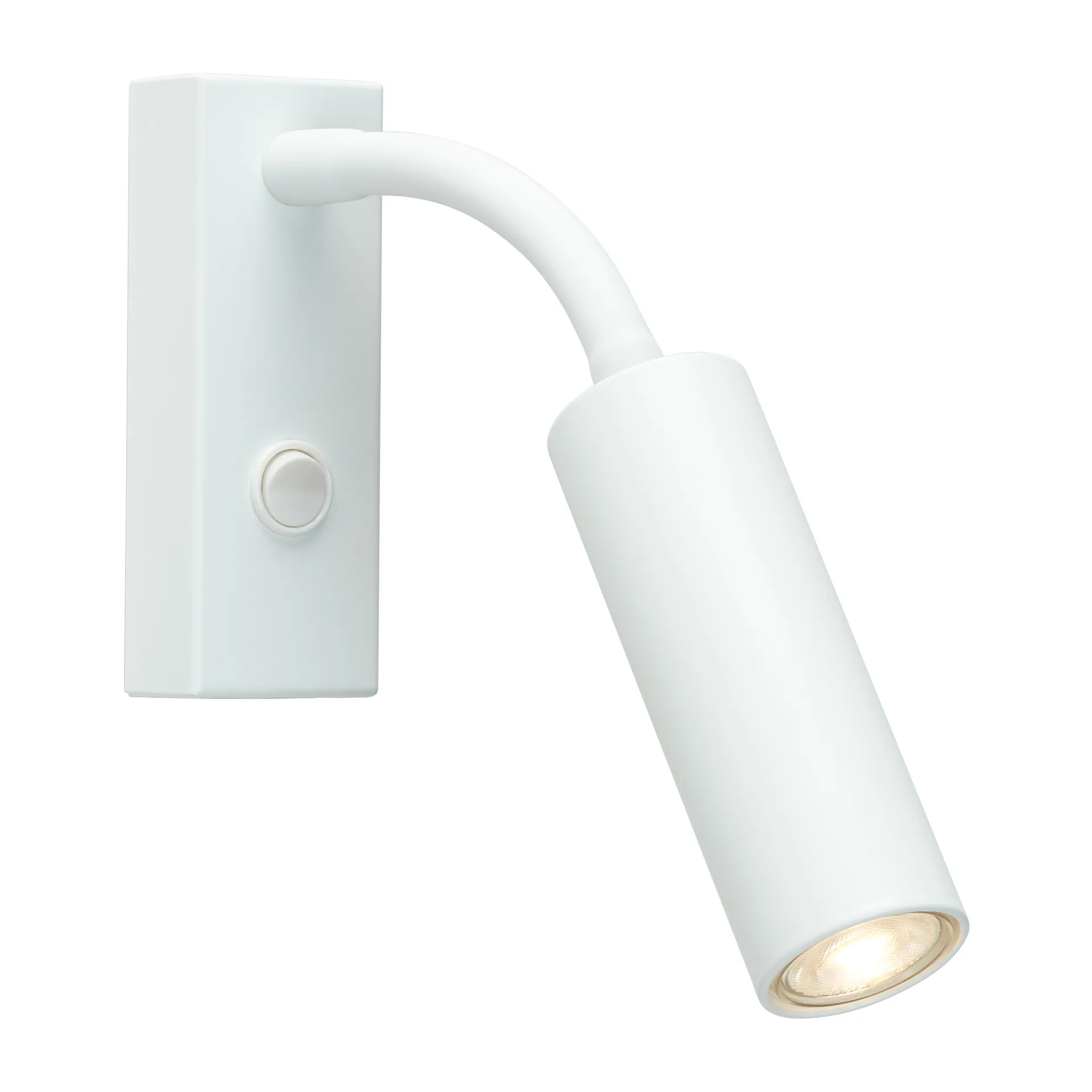 Lampada da parete Cato Slim braccio flessibile, Matte white Belid