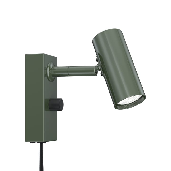 Lampada da parete Catone - Blank verde foresta-Nero opaco - Belid