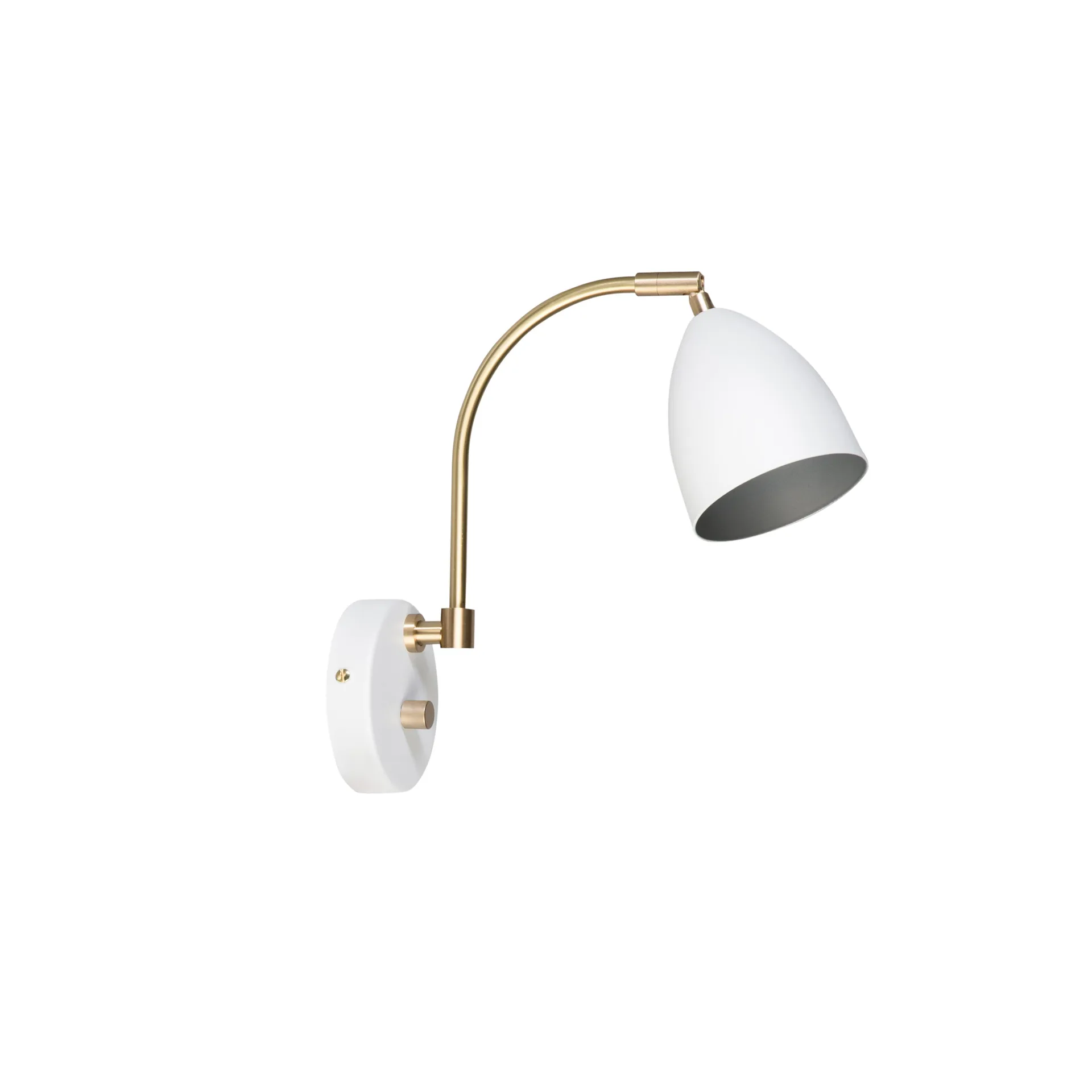 Lampada da parete Deluxe, bianco, ottone Belid