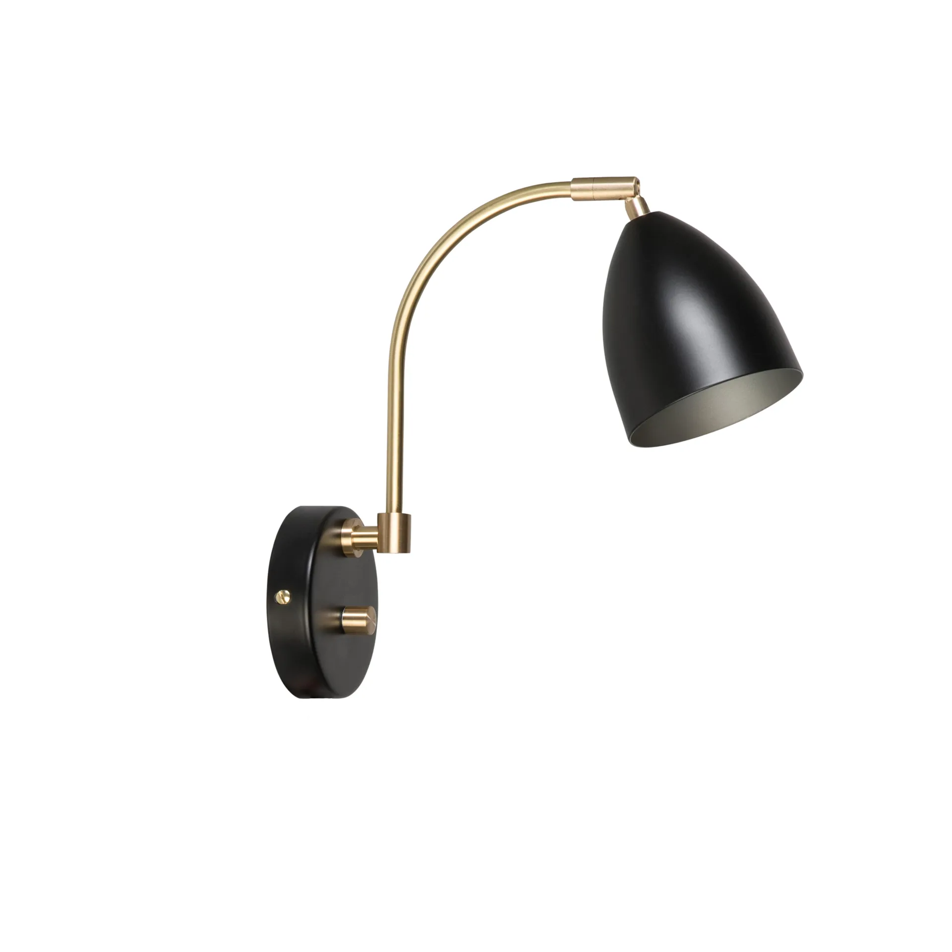 Lampada da parete Deluxe, nero, ottone Belid