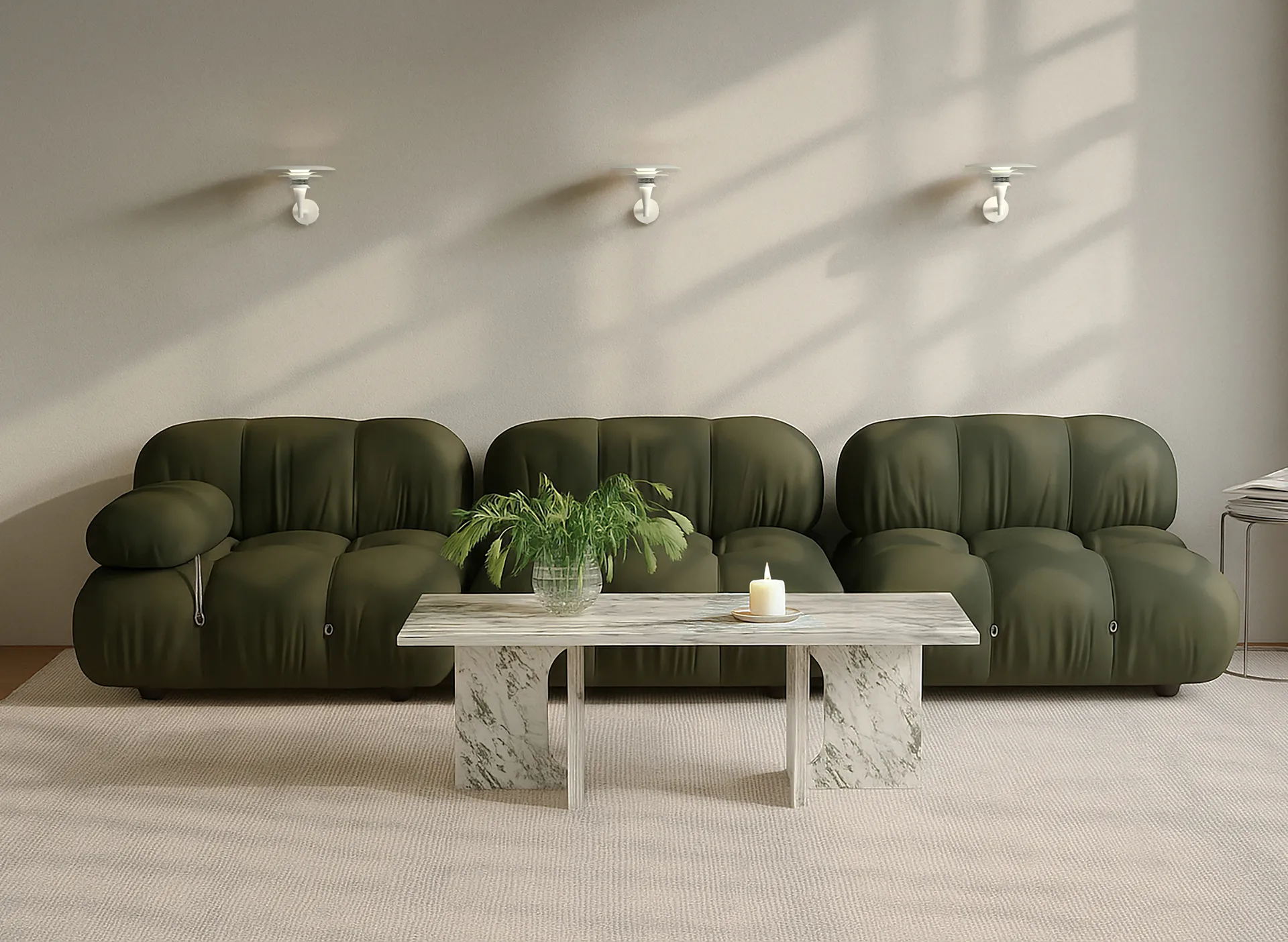 Lampada da parete Diablo Ø20 cm, Bianco opaco-cromo Belid