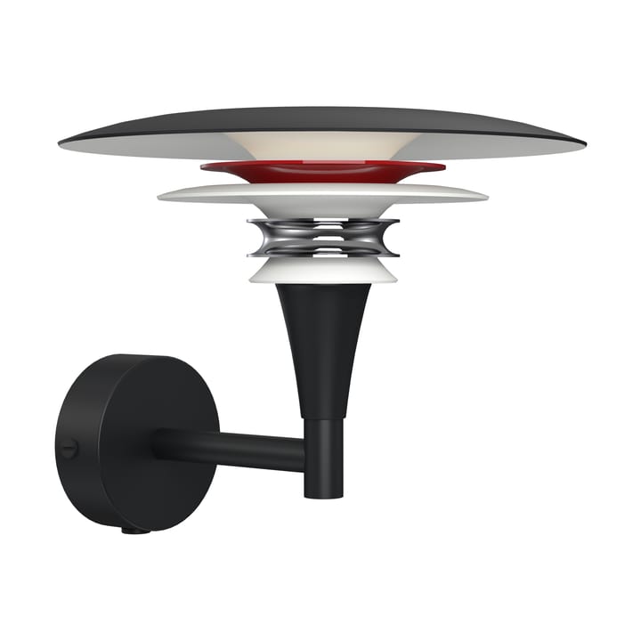 Lampada da parete Diablo Ø20 cm - Nero opaco-rosso lucido - Belid