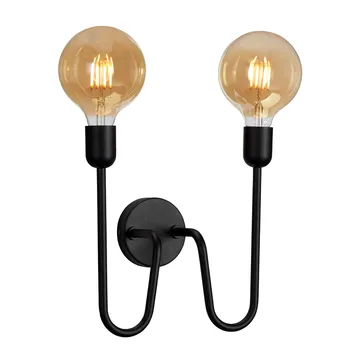Lampada da parete Regal Duo cablata - Nero - Belid