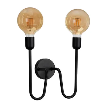 Lampada da parete Regal Duo cablata - Nero - Belid