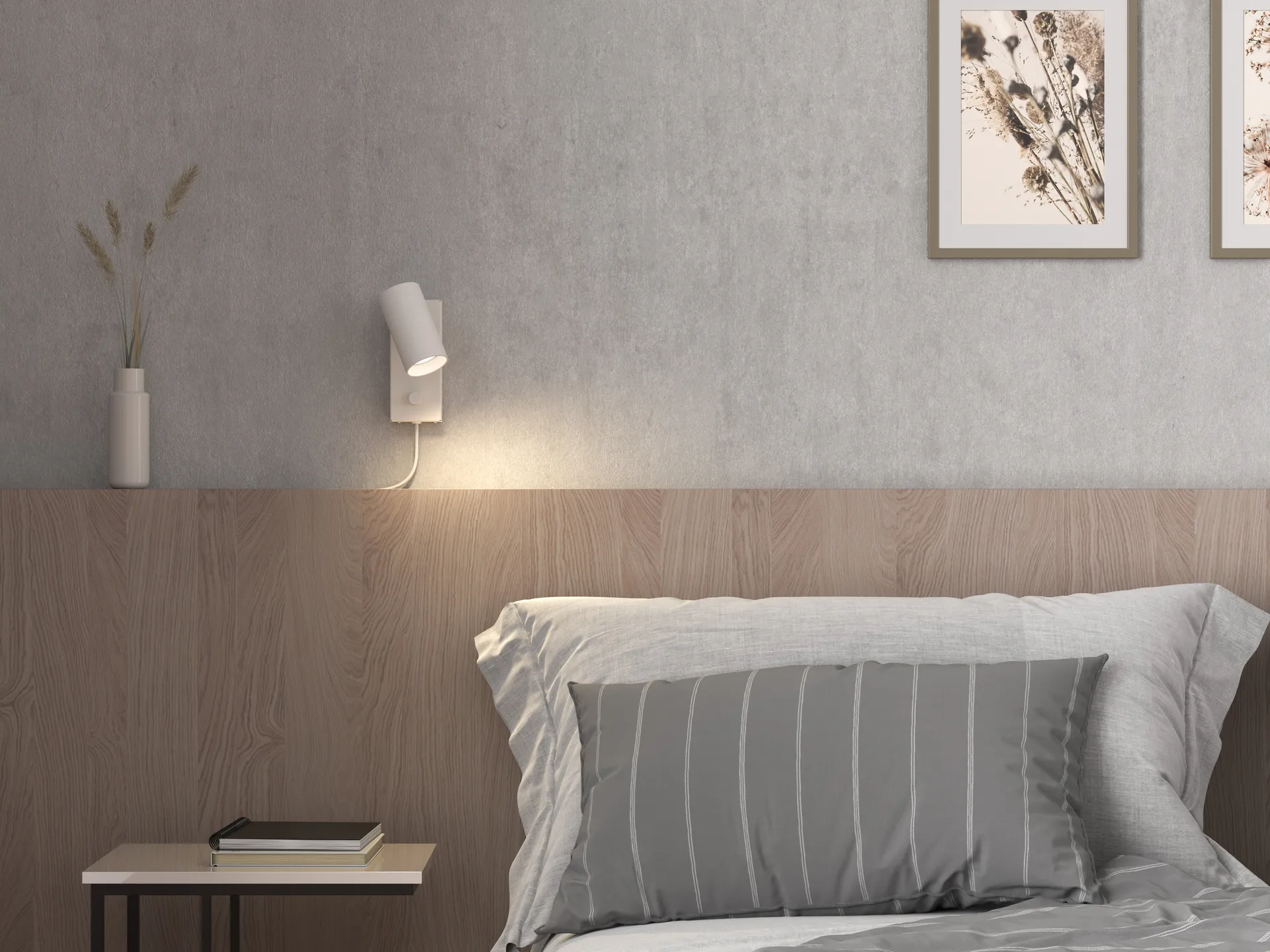 Lampada da parete Tyson Ø 5,5 cm, Struttura bianca Belid