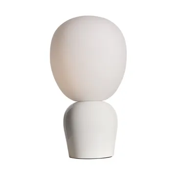 Lampada da tavolo Buddy in vetro opalino - Bianco lucido - Belid