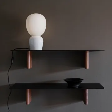 Lampada da tavolo Buddy in vetro opalino - Bianco lucido - Belid