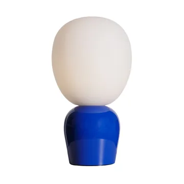 Lampada da tavolo Buddy in vetro opalino - Blu oltremare - Belid