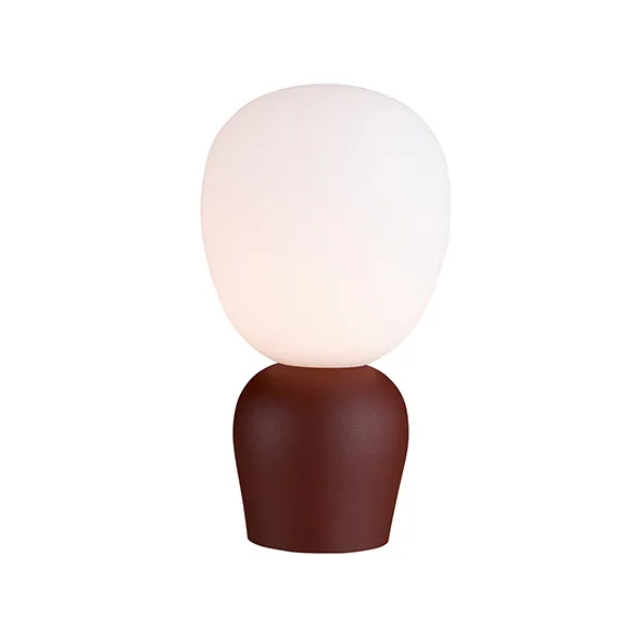 Lampada da tavolo Buddy in vetro opalino, dark rost (rosso-marrone) Belid