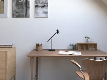Lampada da tavolo Cato, 48,5 cm - Nero opaco-argento - Belid