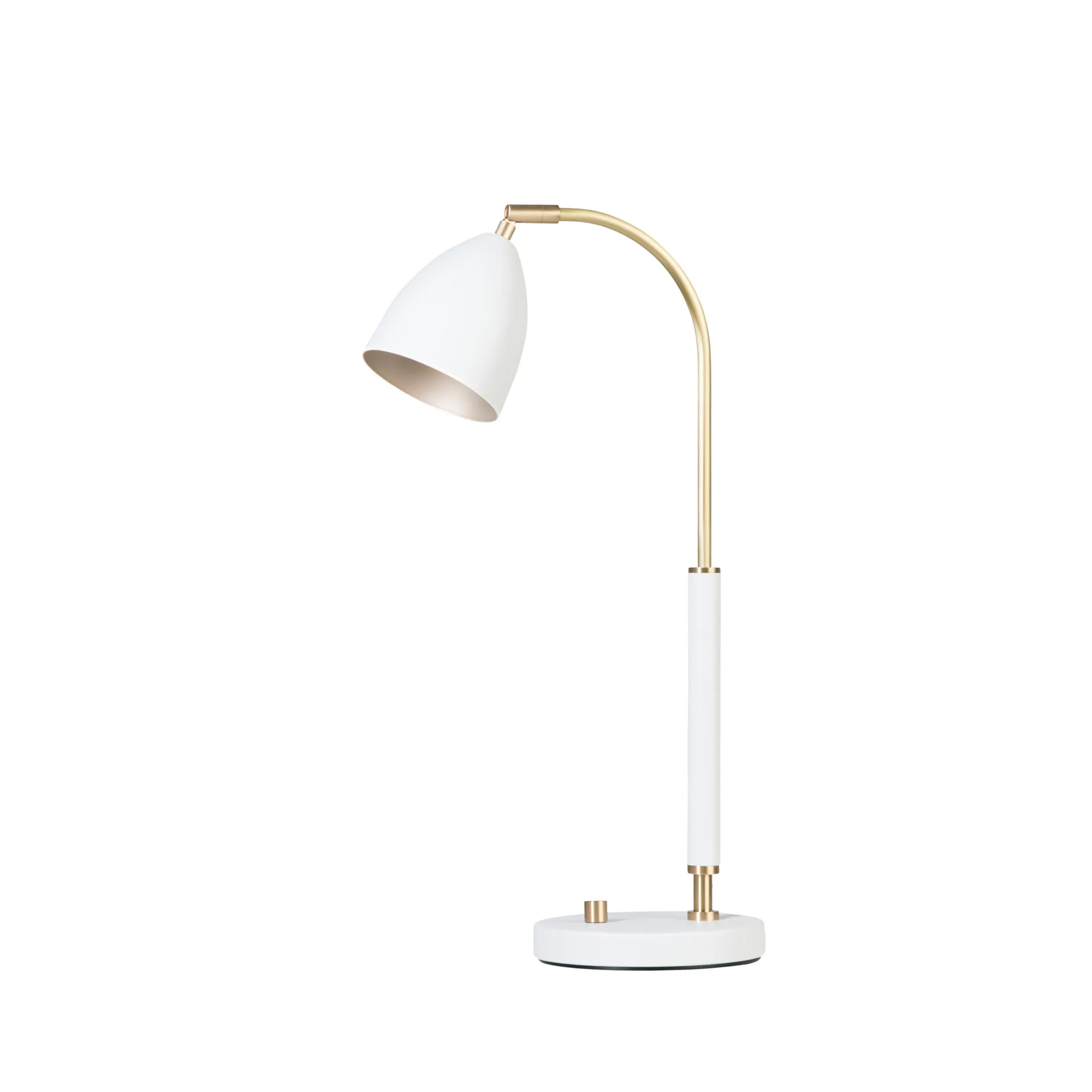 Lampada da tavolo Deluxe, bianco, ottone Belid
