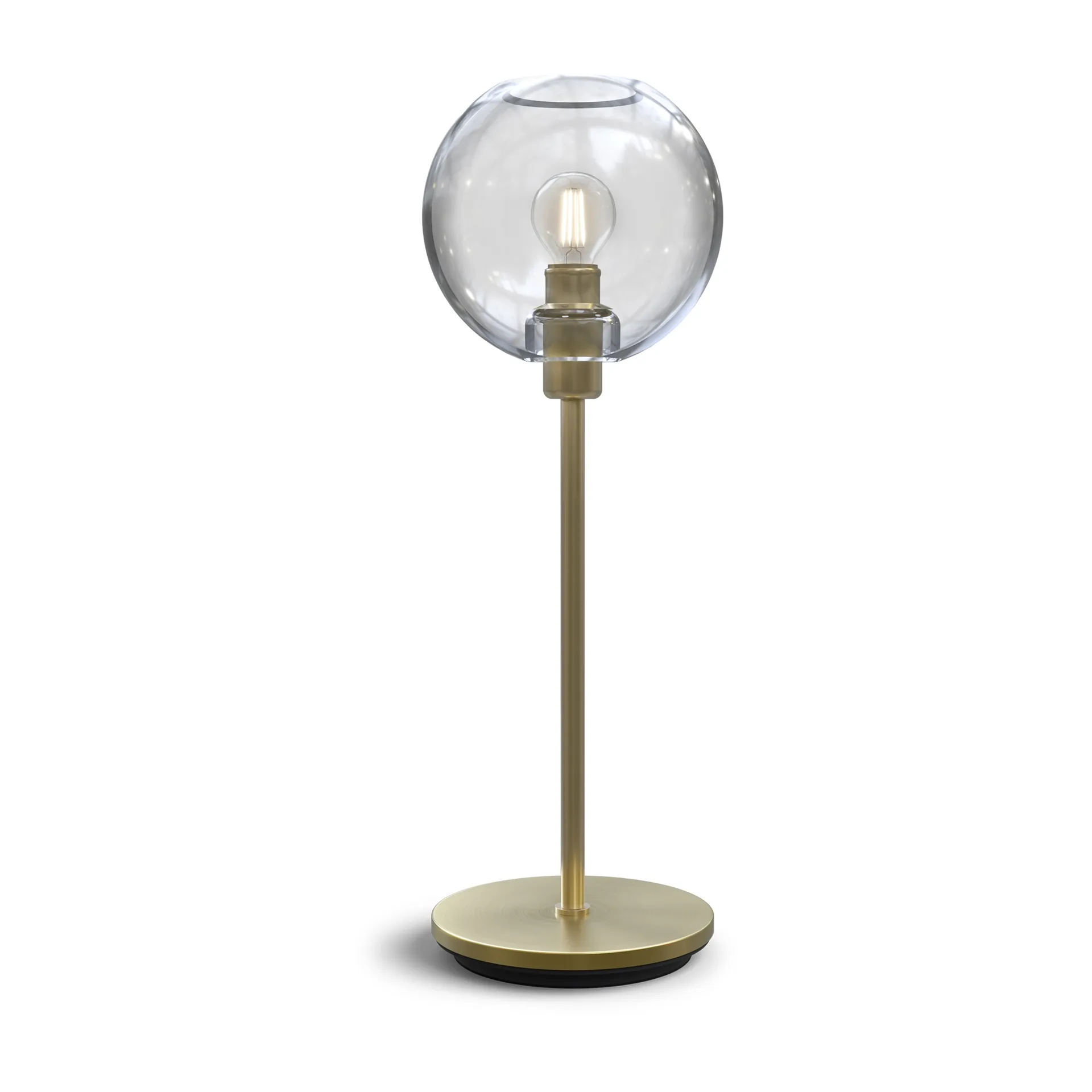 Lampada da tavolo Gloria 46 cm, ottone-trasparente Belid