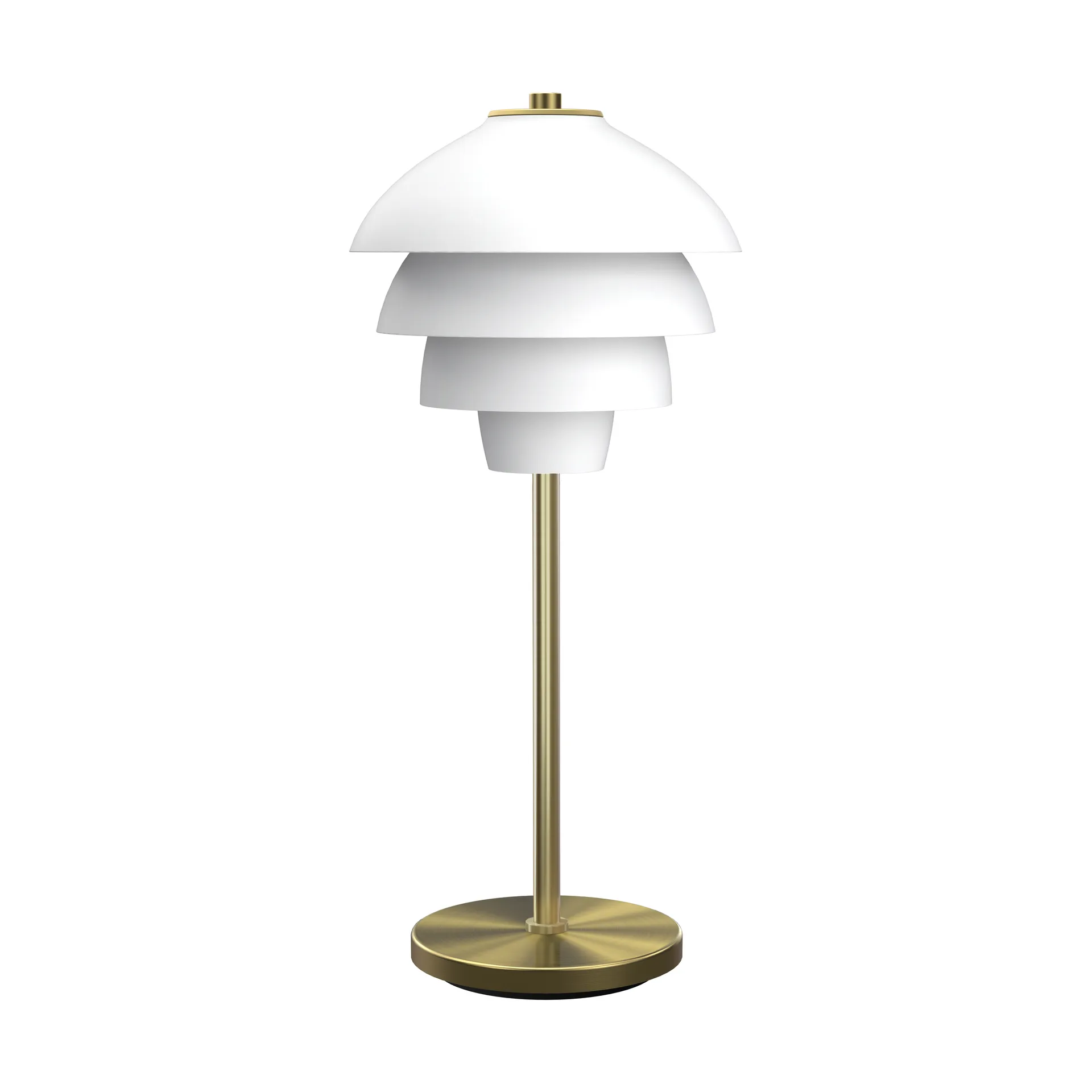 Lampada da tavolo Valencia 41 cm, Bianco opaco-ottone Belid