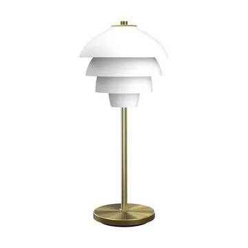 Lampada da tavolo Valencia 41 cm - Bianco opaco-ottone - Belid