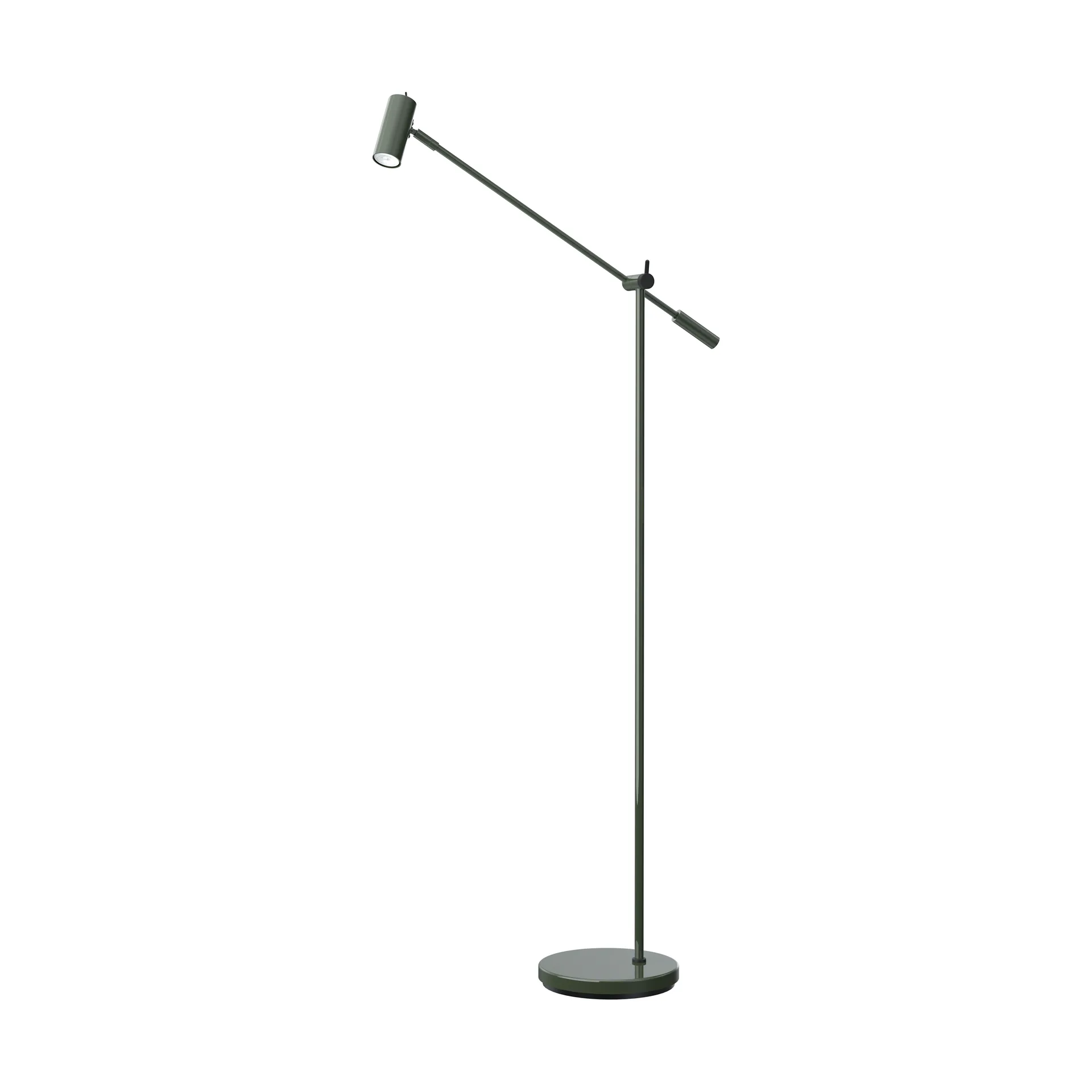 Lampada da terra Cato 134 cm, Blank verde foresta-Nero opaco Belid