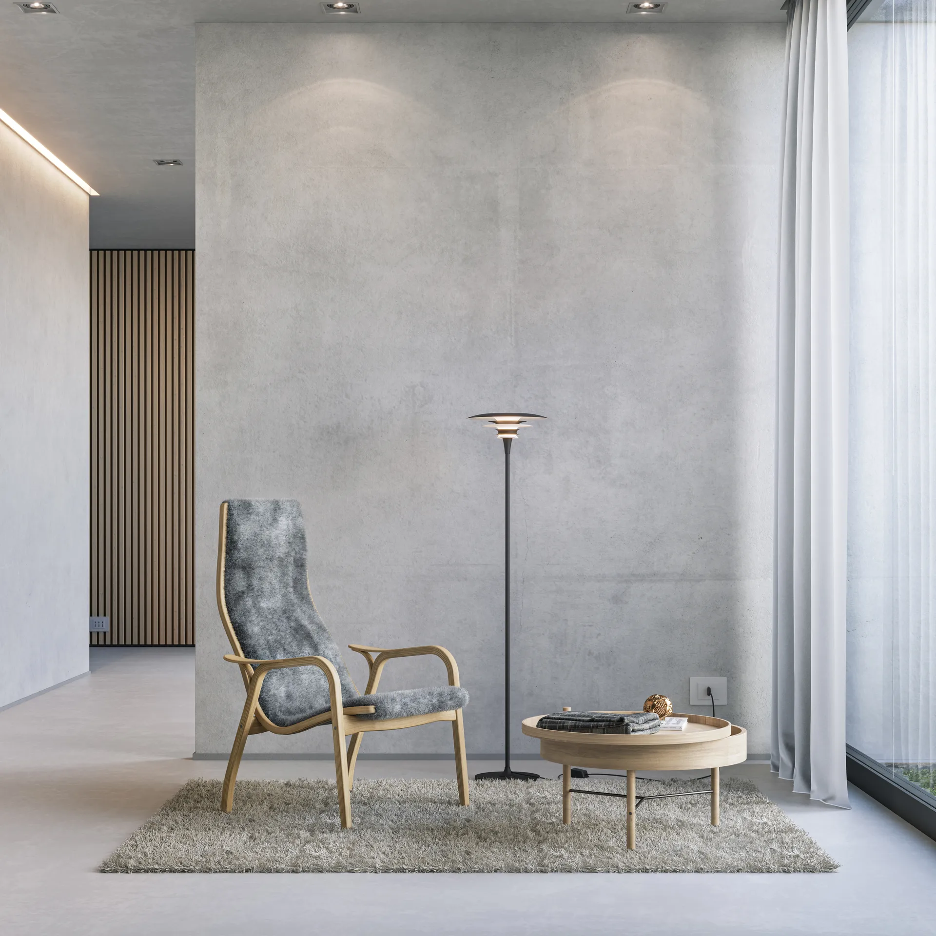 Lampada da terra Diablo Ø 30 cm, Nero Belid