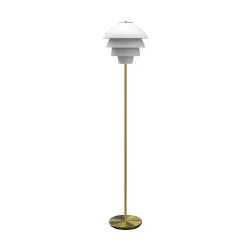Lampada da terra Valencia 150 cm - Bianco opaco-ottone - Belid