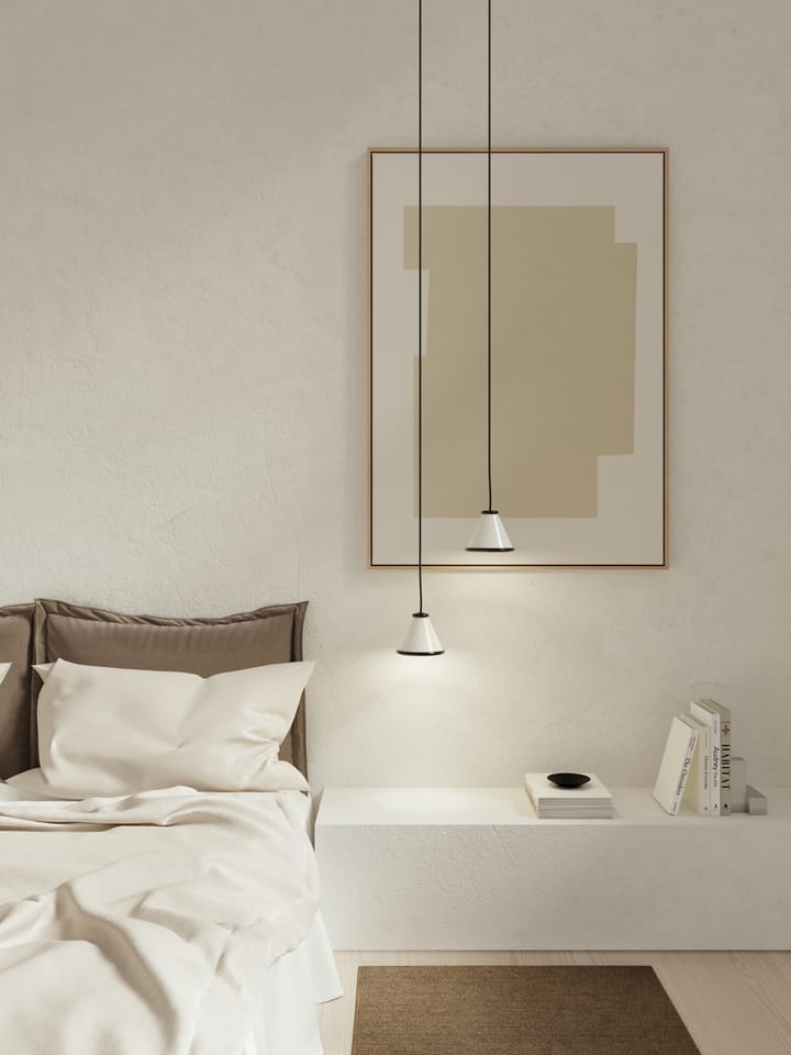Lampadario Belle Ø15 cm, Bianco lucido-nero lucido Belid