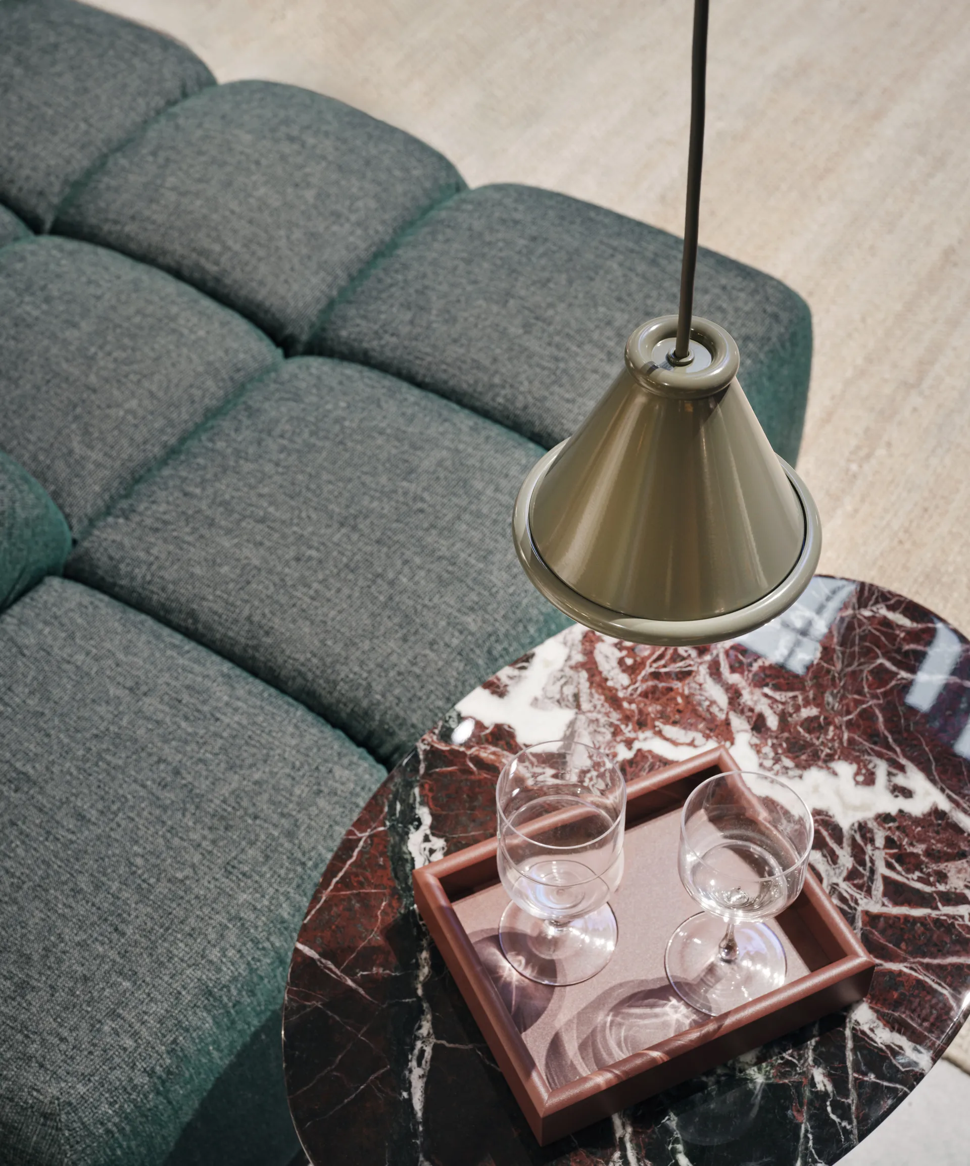 Lampadario Belle Ø15 cm, Moss grey Belid