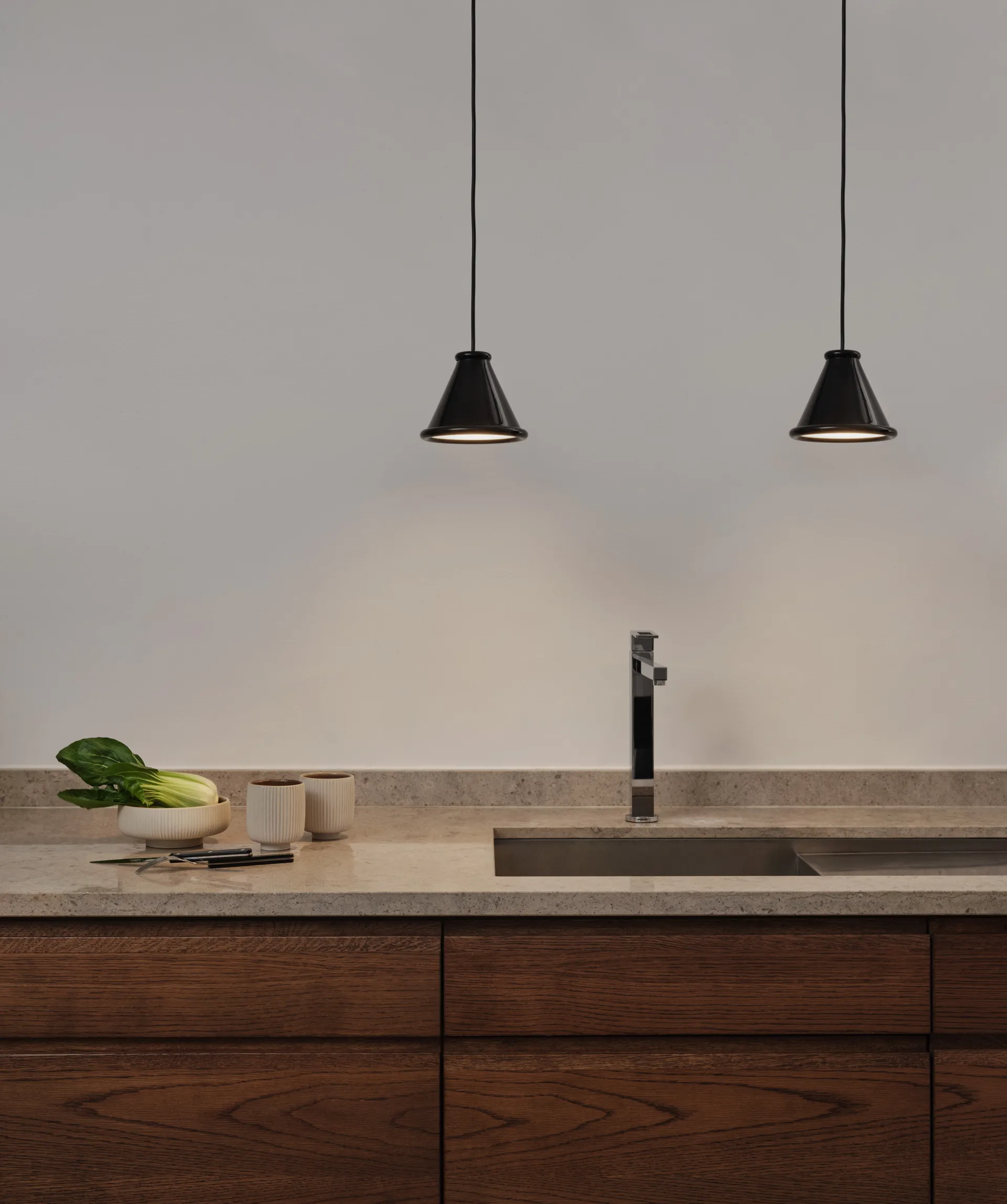 Lampadario Belle Ø15 cm, Nero lucido Belid