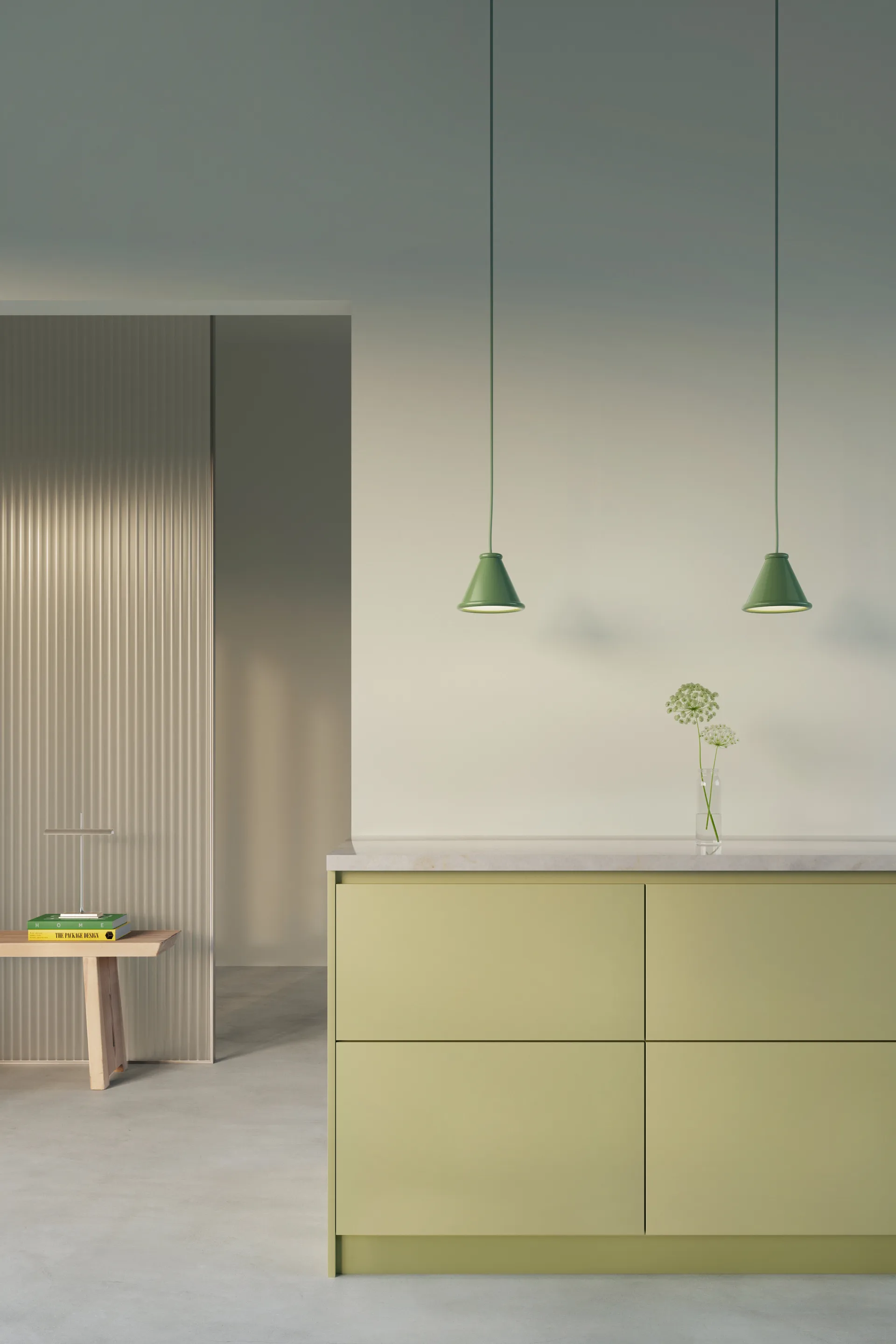 Lampadario Belle Ø15 cm, Reseda green Belid