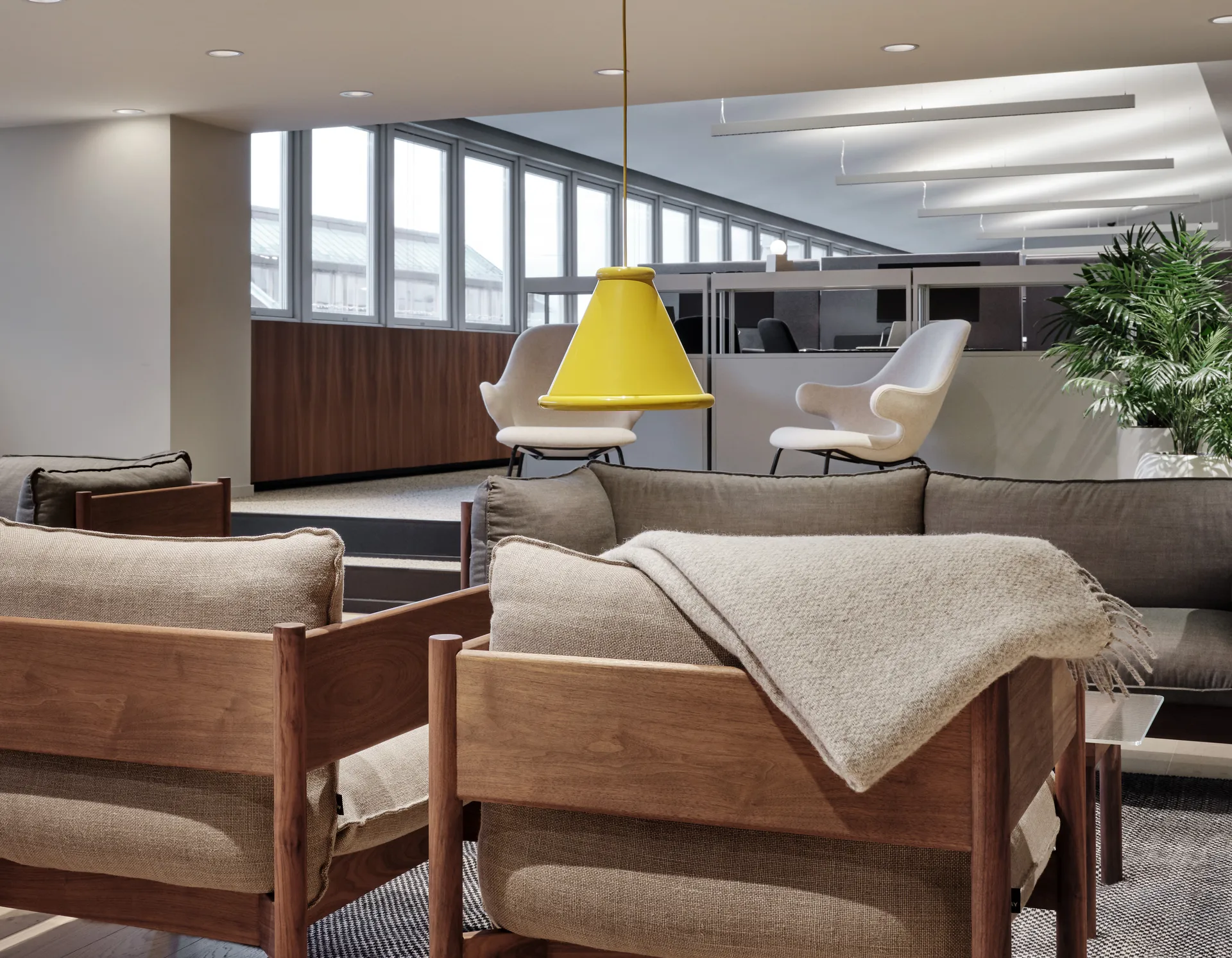 Lampadario Belle Ø36 cm, Giallo miele Belid