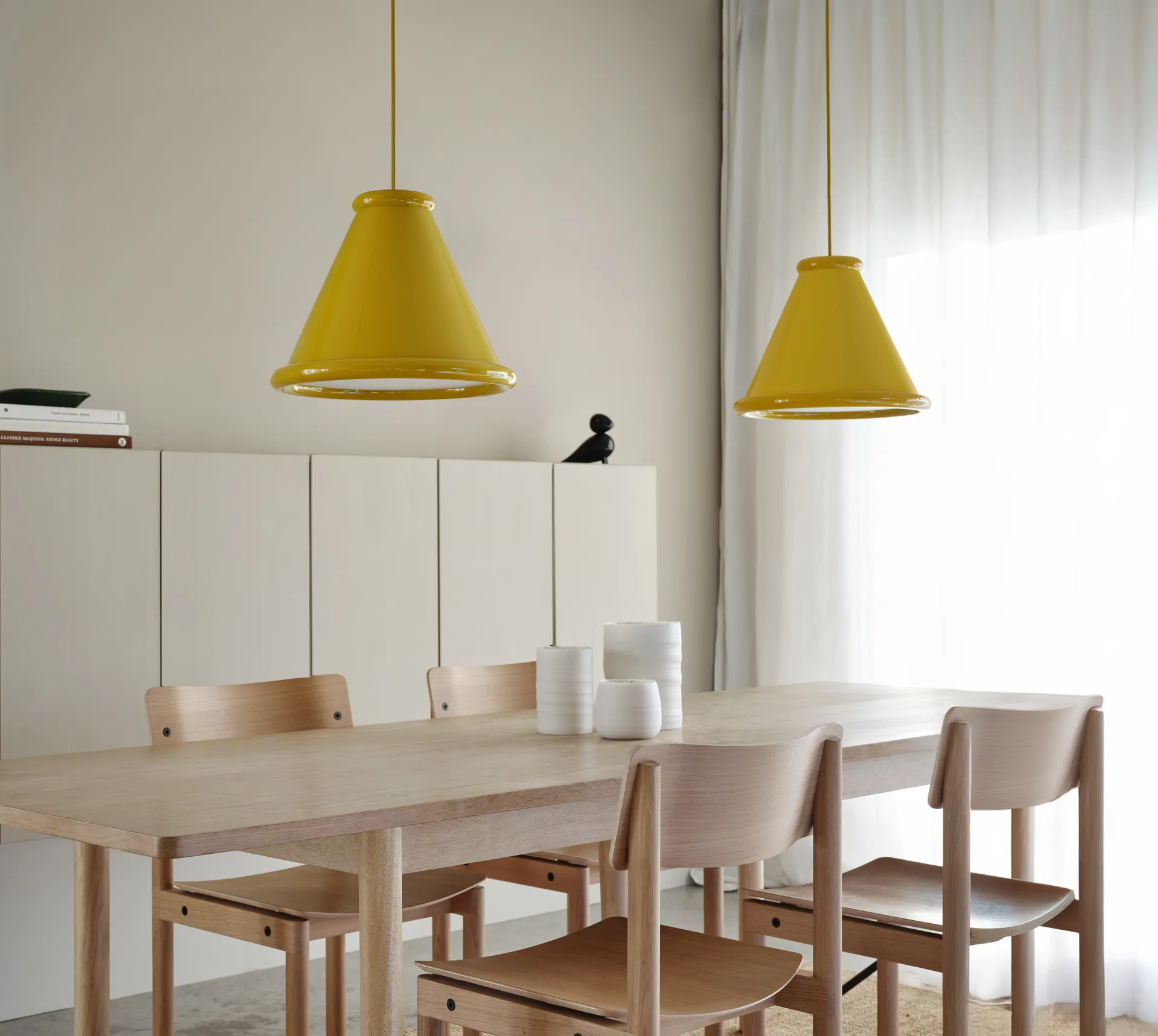 Lampadario Belle Ø36 cm, Giallo miele Belid