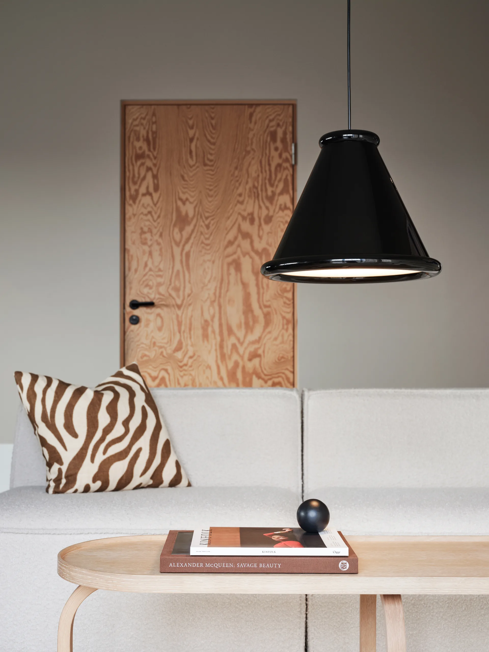 Lampadario Belle Ø36 cm, Nero lucido Belid