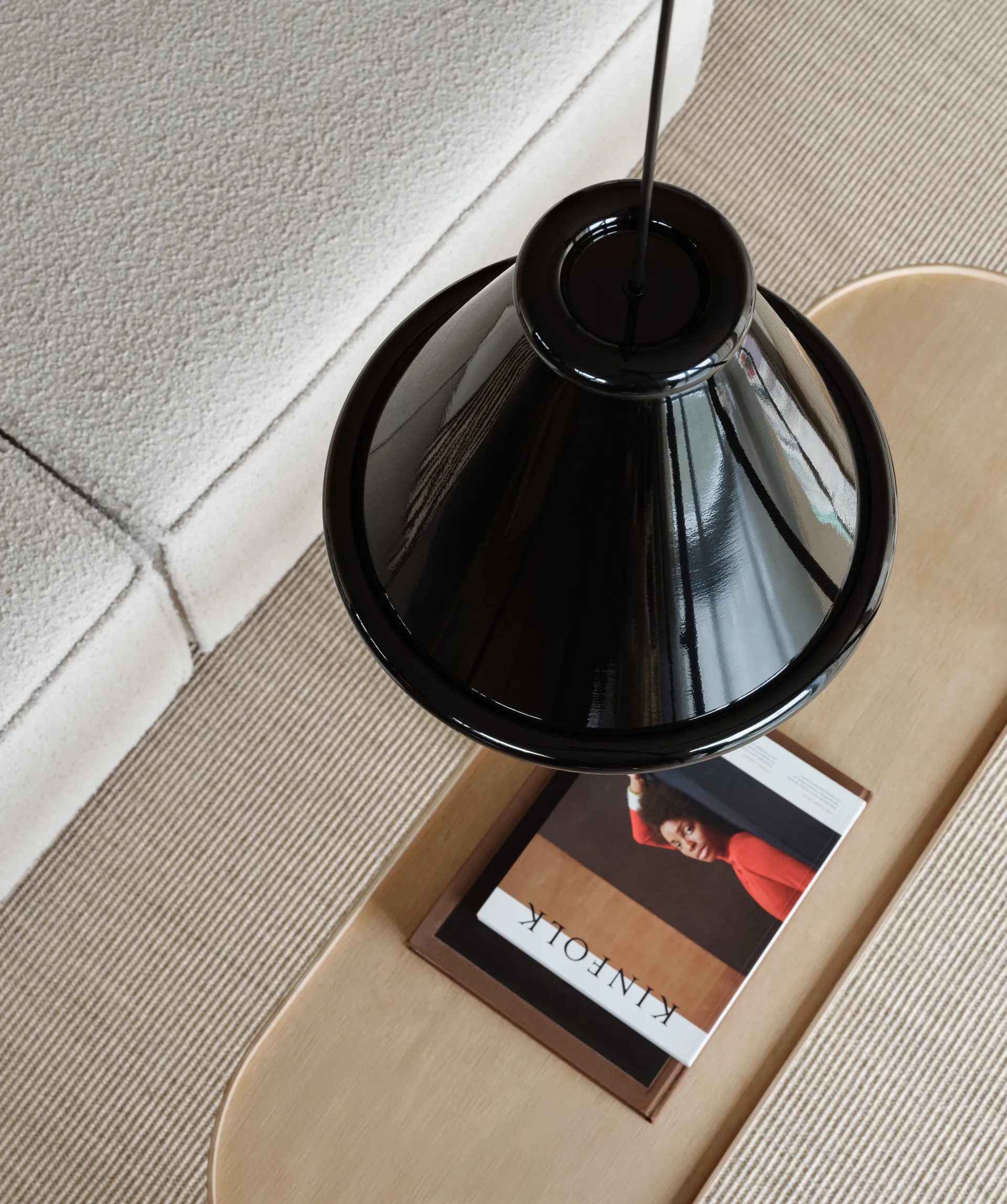 Lampadario Belle Ø36 cm, Nero lucido Belid