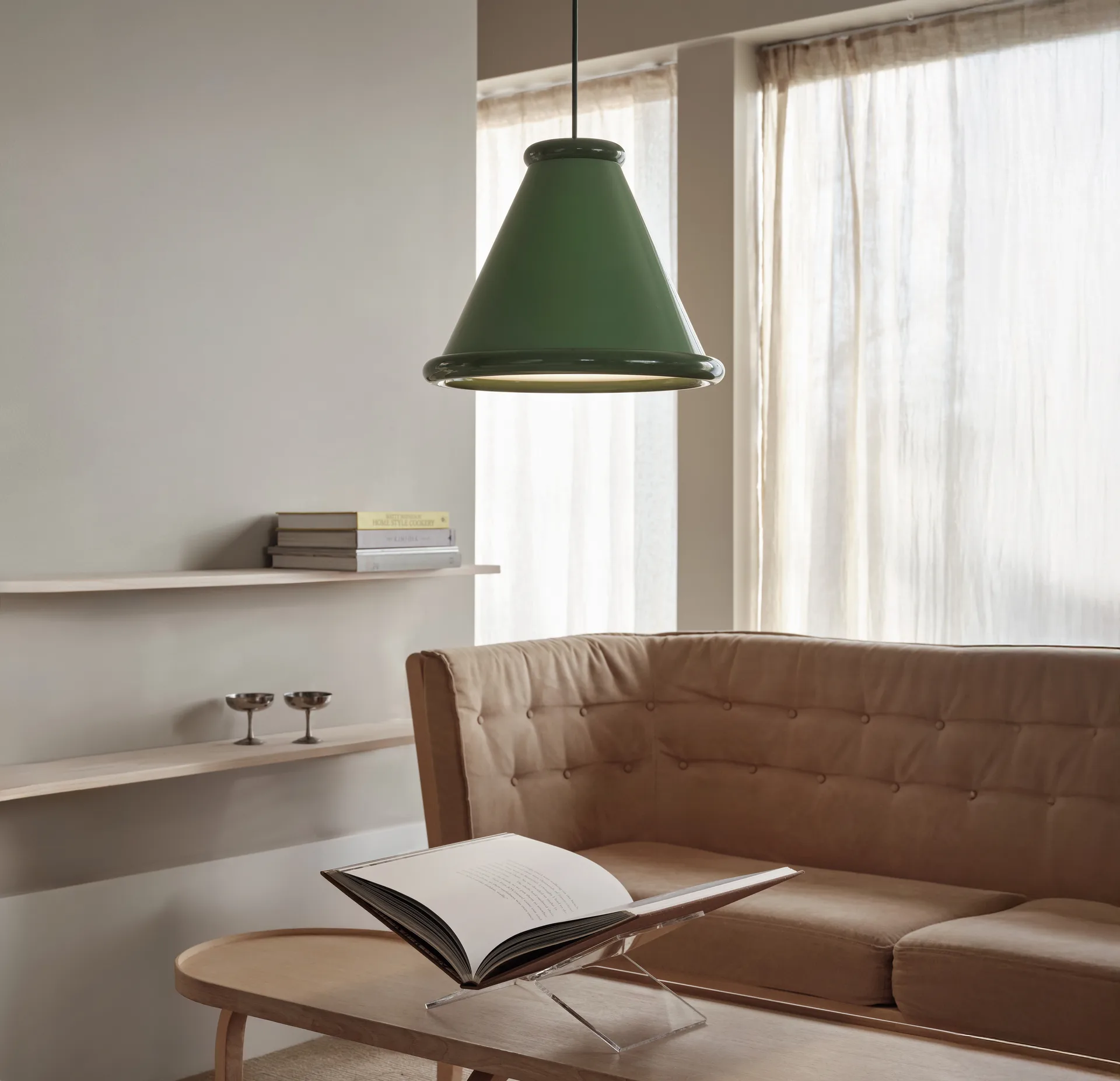 Lampadario Belle Ø36 cm, Pale green-reseda green Belid