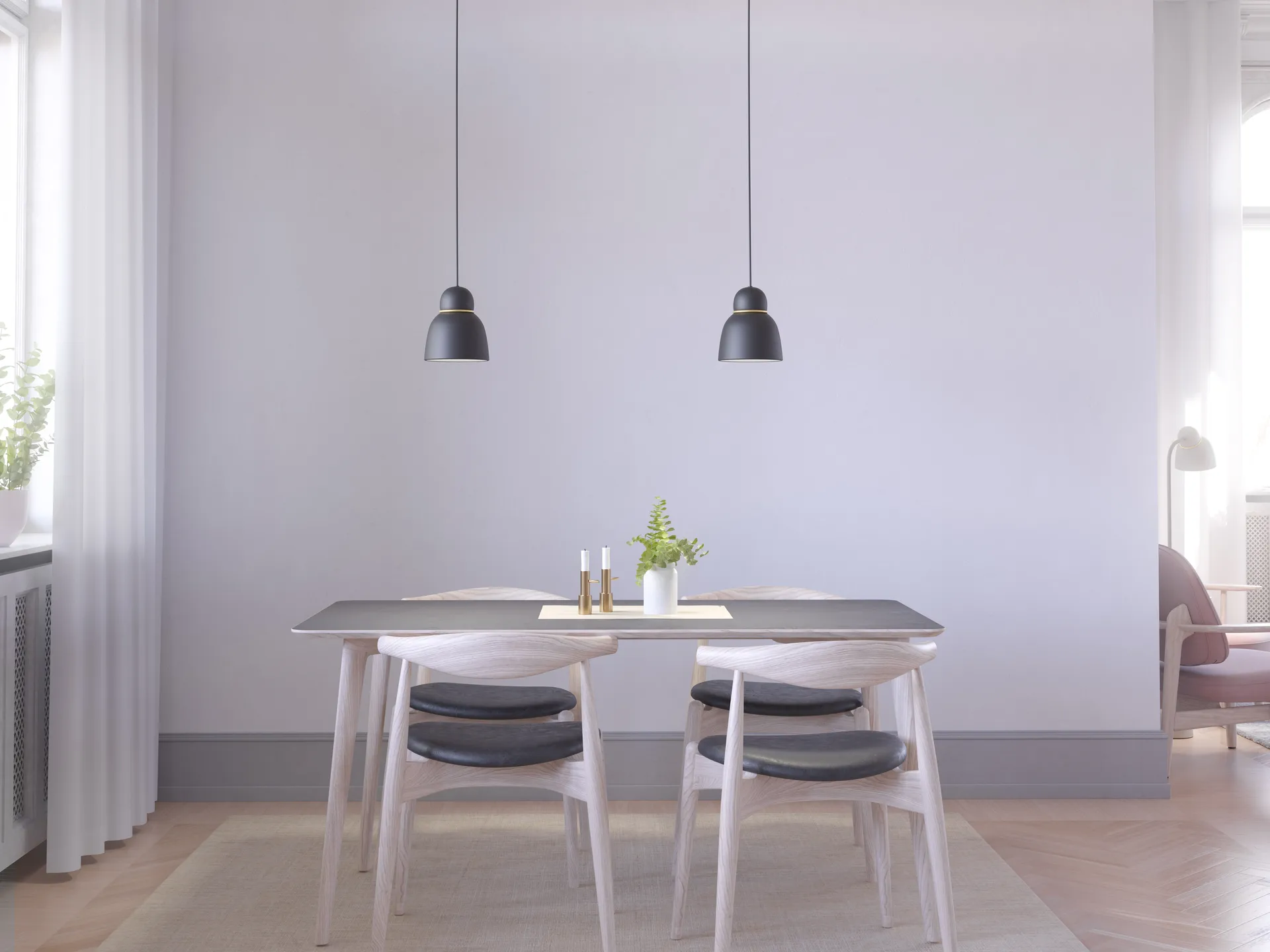 Lampadario Bird Ø17,3 cm, Nero-ottone Belid