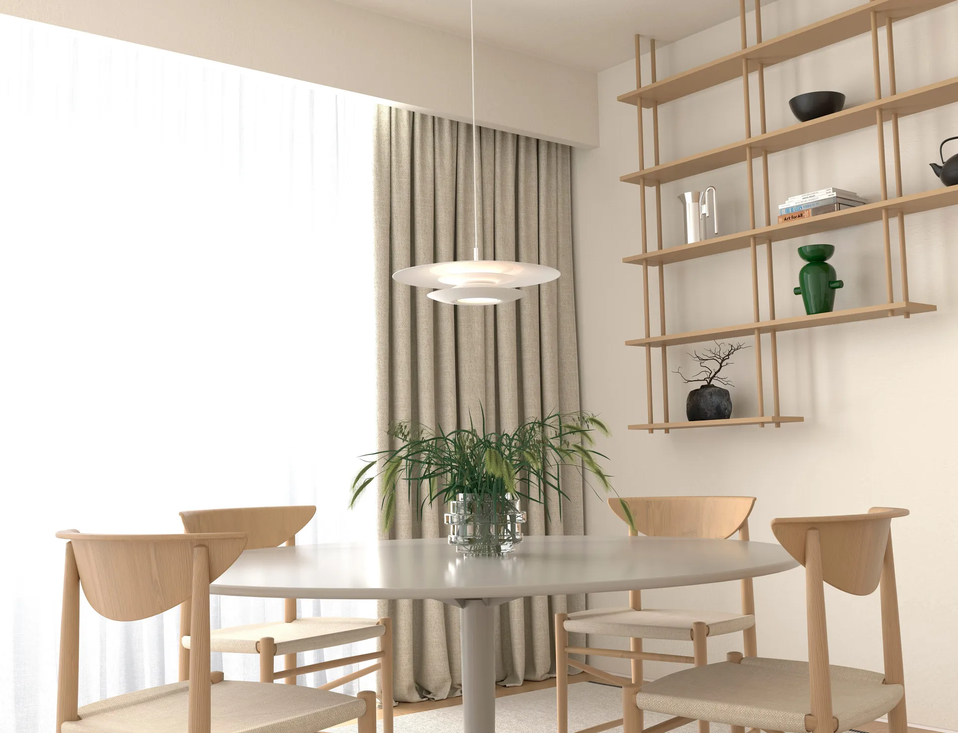 Lampadario Eclipse Ø 43 cm, bianco Belid