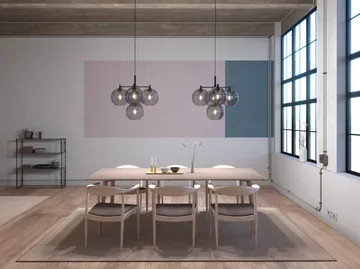 Lampadario Gloria Ø67 cm - Nero-vetro fumé - Belid