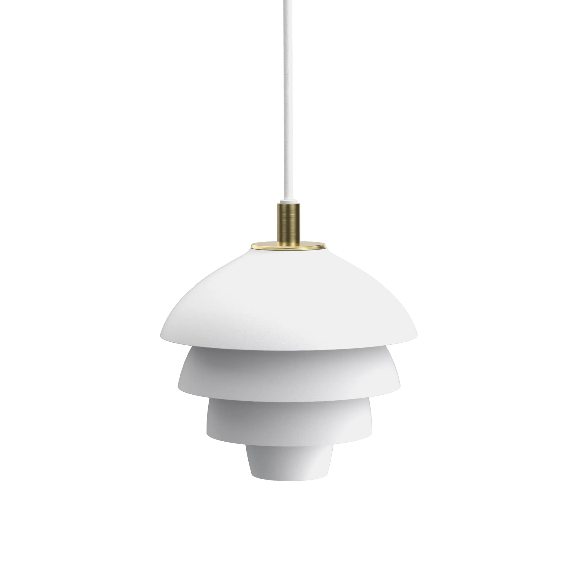 Lampadario Valencia Ø18, Bianco opaco-ottone Belid