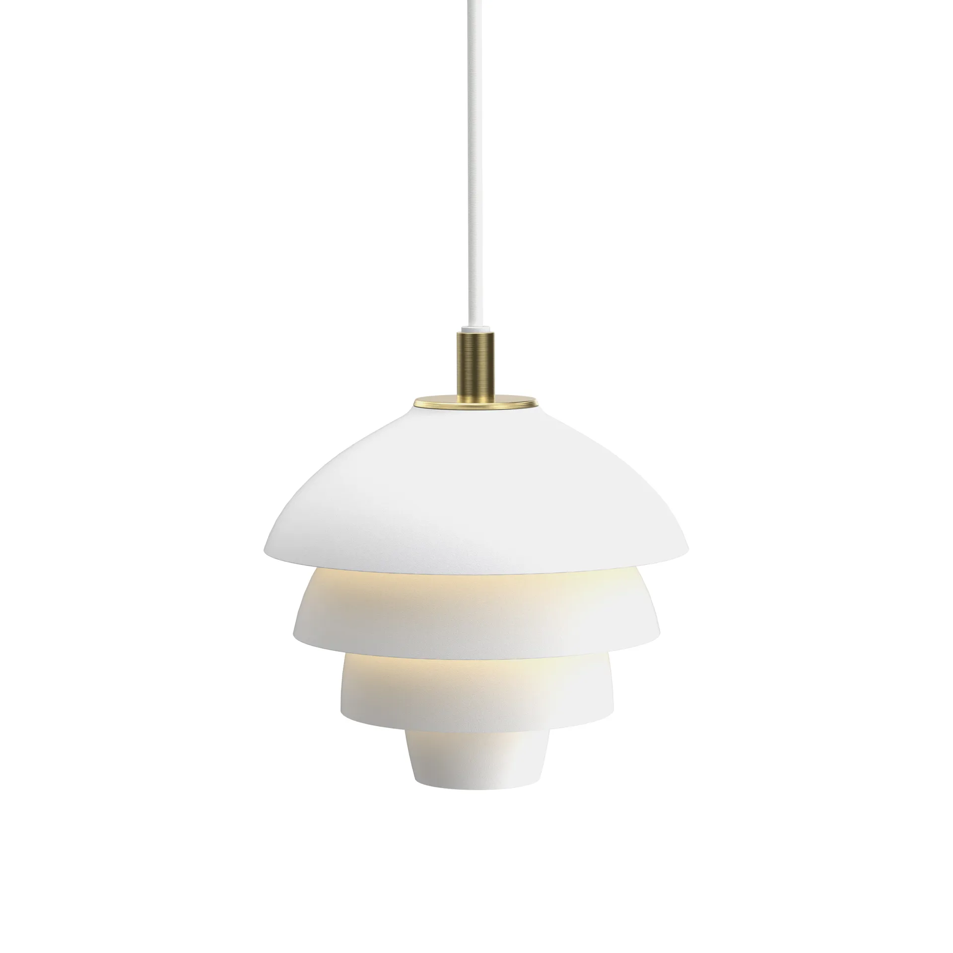 Lampadario Valencia Ø18, Bianco opaco-ottone Belid