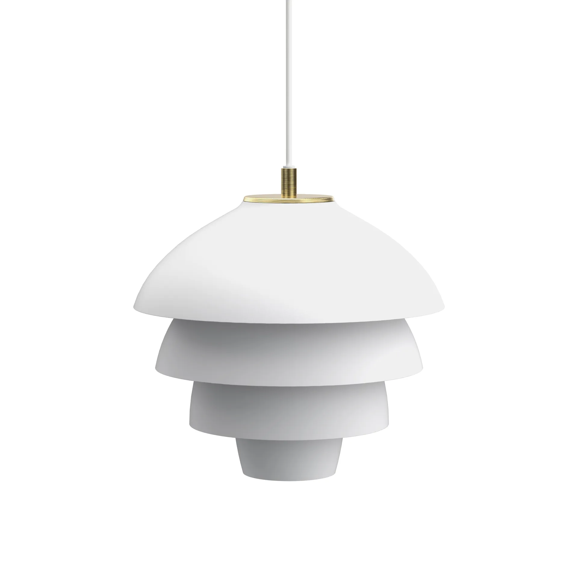 Lampadario Valencia Ø31,8, Bianco opaco-ottone Belid