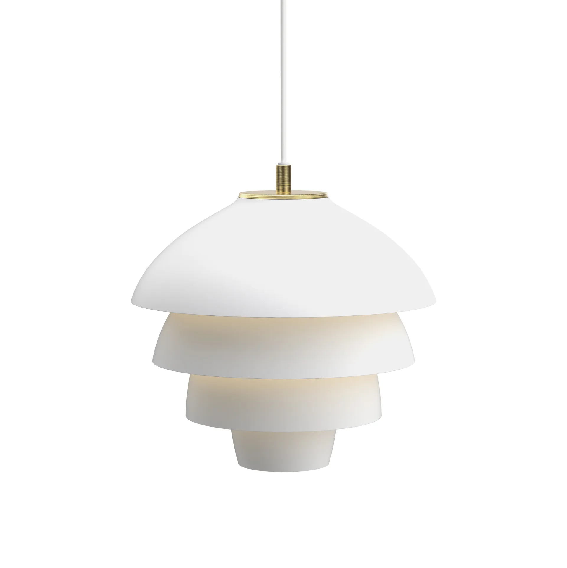 Lampadario Valencia Ø31,8, Bianco opaco-ottone Belid