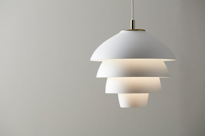 Lampadario Valencia Ø31,8, Bianco opaco-ottone Belid