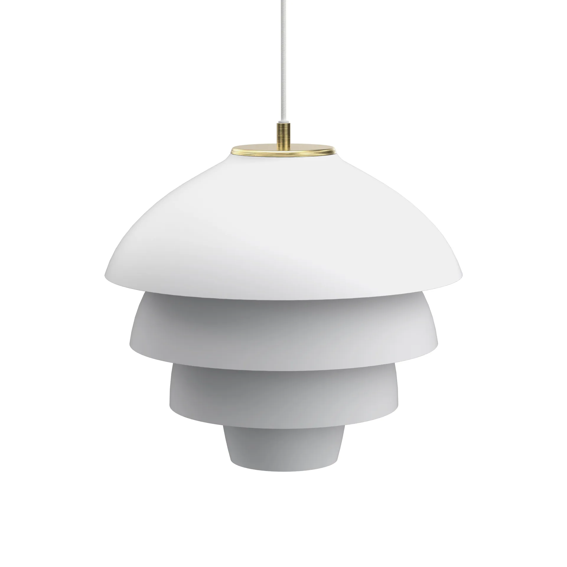 Lampadario Valencia Ø42 cm, Bianco opaco-ottone Belid