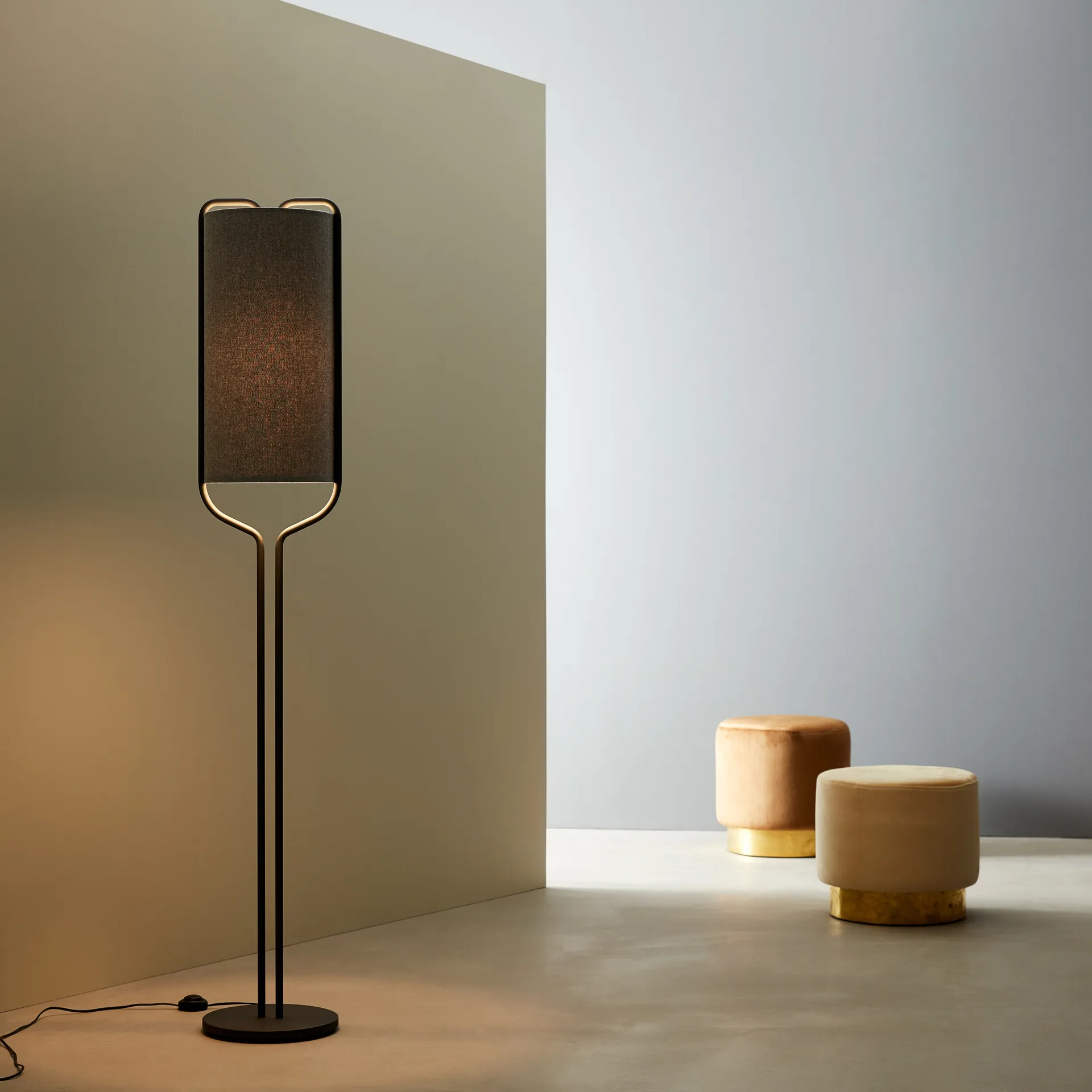 Paralume Bender lana Ø 27 cm, grigio Belid