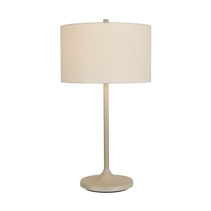 Soft lampada da tavolo - Lino bianco-sabbia, Ø34x64 cm - Belid