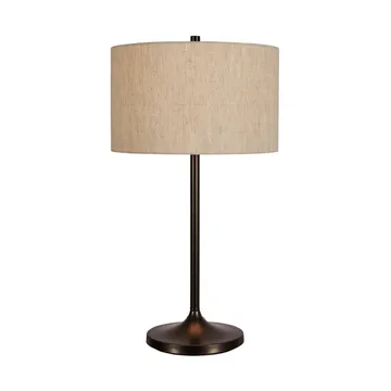 Soft lampada da tavolo - Lino naturale-bronzo metallico, Ø34x64 cm - Belid