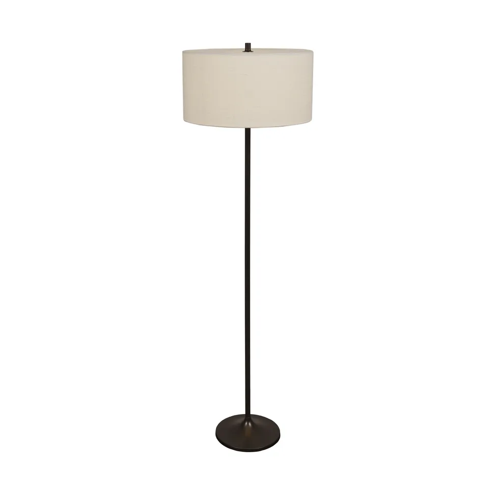 Soft lampada da terra, Lino bianco-bronzo metallico, Ø44x149,5 cm Belid
