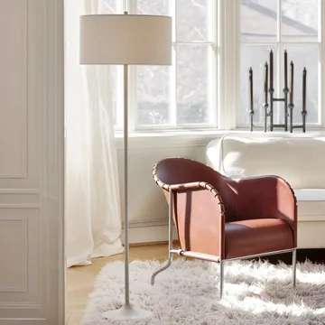 Soft lampada da terra - Lino bianco-sabbia, Ø44x149,5 cm - Belid