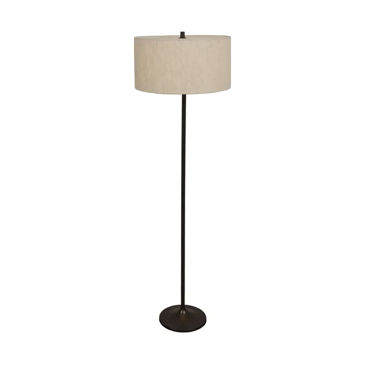 Soft lampada da terra - Lino naturale-bronzo metallizzato, Ø44x149,5 cm - Belid